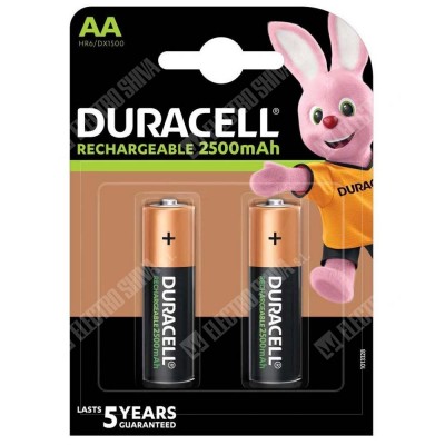 Pila Recargable HR-6 AA-DX1500 2500mAh de Duracell