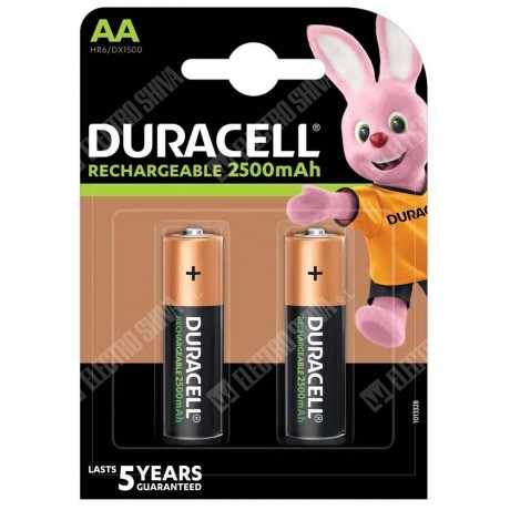 Pila Recargable HR-6 AA-DX1500 2500mAh de Duracell