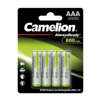 Pila Recargable AAA 1,2V/800mAh NI-MH Pre-cargada de Camelion