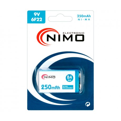 Pila Recargable RC22, 9V/250mAh NI-MH NIMO