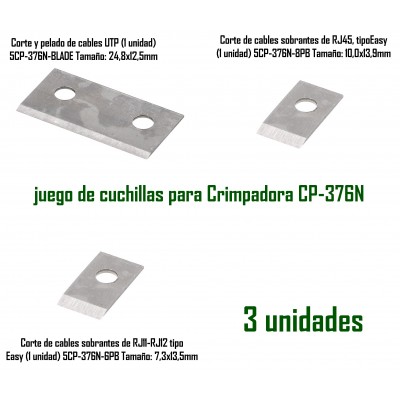 Juego de Cuchillas de repuesto 5CP-376N para Crimpadora CP-376N de Proskit