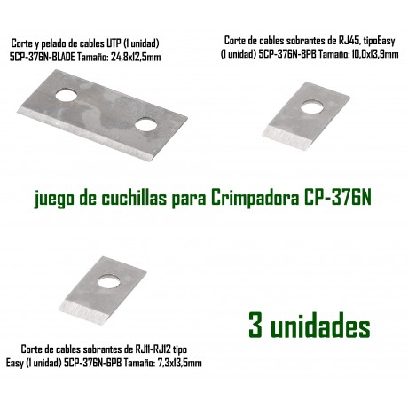 Juego de Cuchillas de repuesto 5CP-376N para Crimpadora CP-376N de Proskit