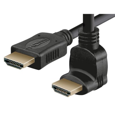 Conexión HDMI macho recto - macho acodado Izquierdo, 5.0m - WIR804