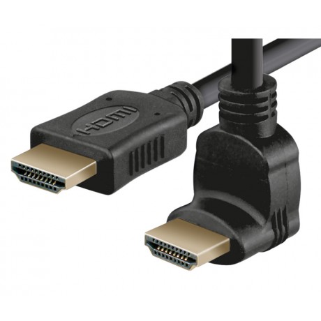 Conexión HDMI macho recto - macho acodado Izquierdo, 5.0m - WIR804