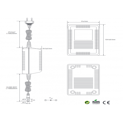 Alimentador Corriente Alterna 220Vca a 24Vca,2000mA - ALM097