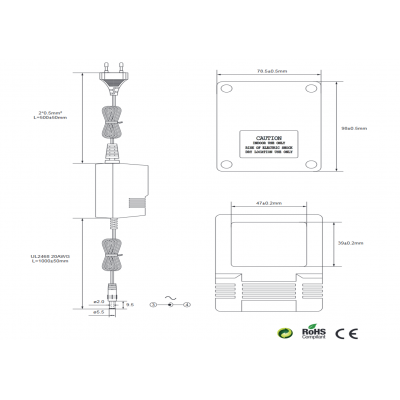 Alimentador Corriente Alterna 16Vca/2000mA 220Vca - ALM092