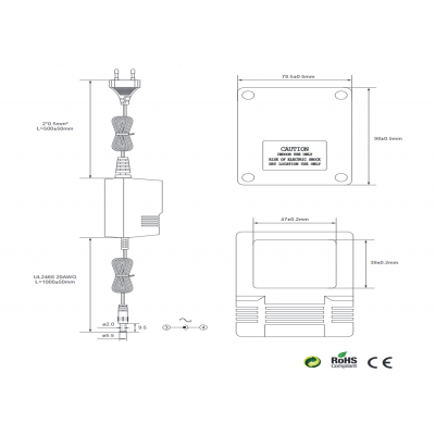 Alimentador corriente alterna 12Vca/3000mA 220Vca - ALM086