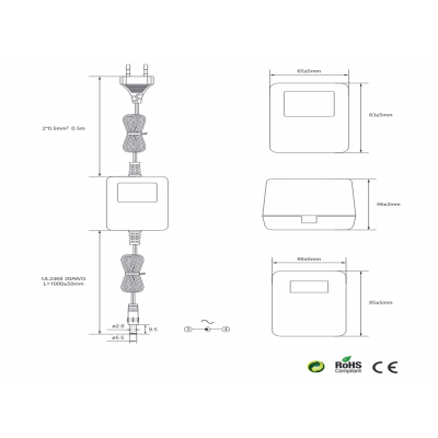 Alimentador corriente alterna 12Vca/2000mA 220Vca - ALM088