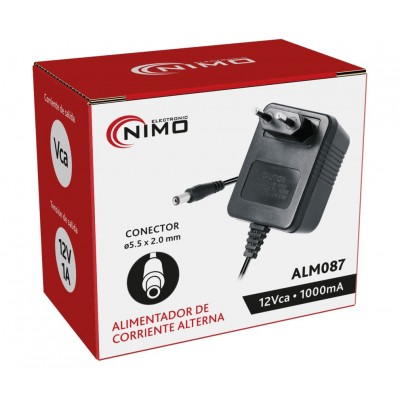 Alimentador corriente alterna 12Vca/1000mA 220Vca - ALM087