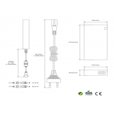 Alimentador Regulable Universal 5..12Vcc/60W - ALM072