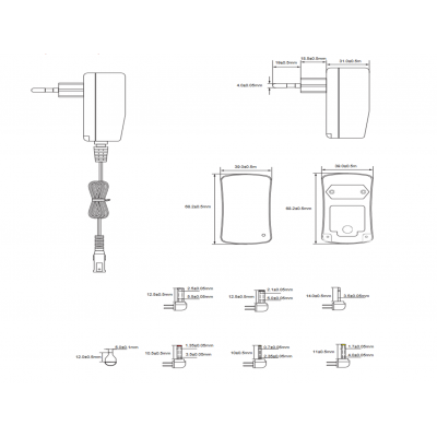Alimentador Regulable Manual 3..12Vcc/7W - ALM066