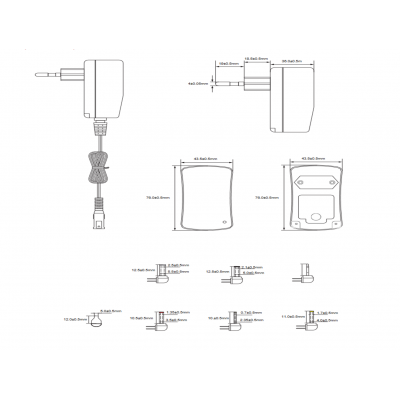 Alimentador Regulable Manual 3..12Vcc/12W - ALM067