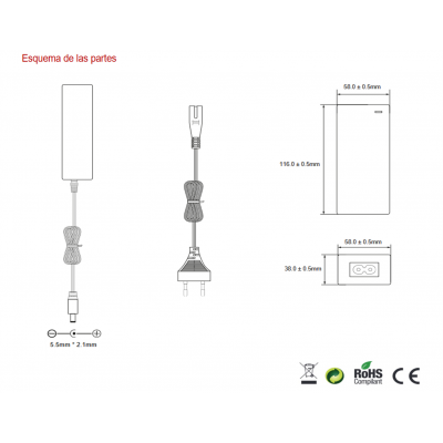 Alimentador Regulable Universal de 12 a 24Vcc, 70W - ALM264