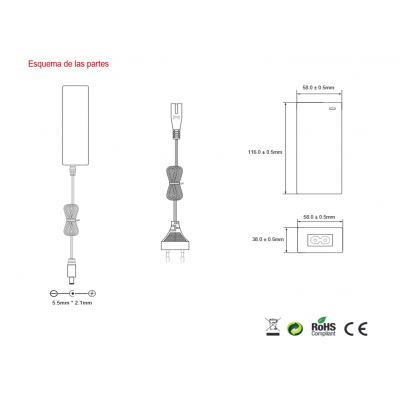 Alimentador Regulable Universal 12..24Vcc 90W - ALM265