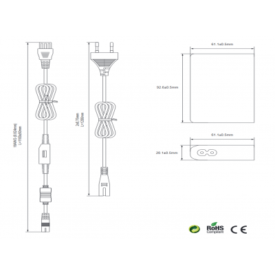 Alimentador automático para Ordenador portátil 15..20Vcc/90W - ALM282