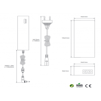 Alimentador Automático PC portátil 15 a 20V/120W - ALM293