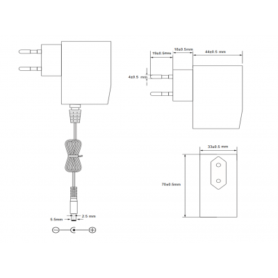 Alimentador 5VCC/3.0A Electrónico Universal - ALM007