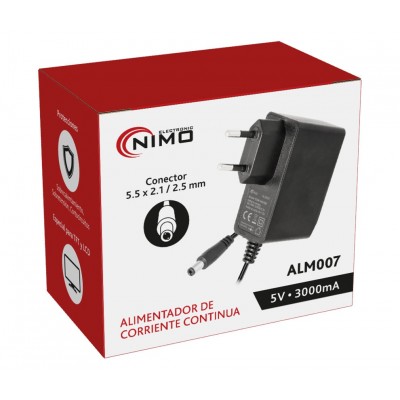 Alimentador 5VCC/3.0A Electrónico Universal - ALM007