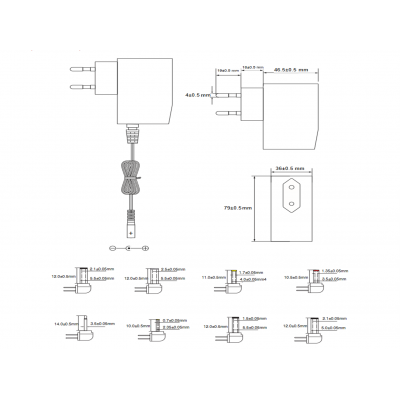 Alimentador 12VCC/2.0A Electrónico Universal - ALM037