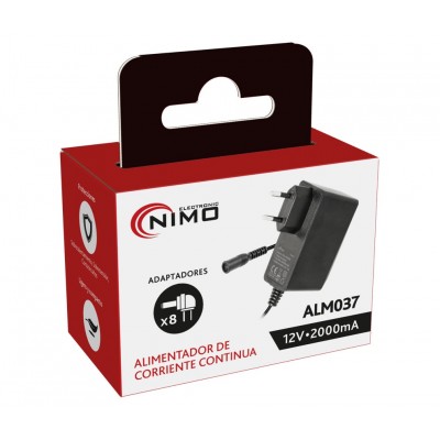 Alimentador 12VCC/2.0A Electrónico Universal - ALM037