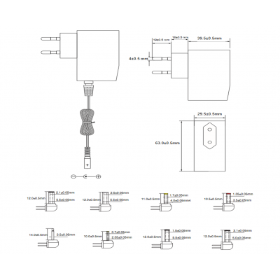 Alimentador 5VCC/2,0A Electrónico Universal - ALM038