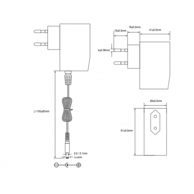 Alimentador Electrónico Universal12VCC/1.0A - ALM039