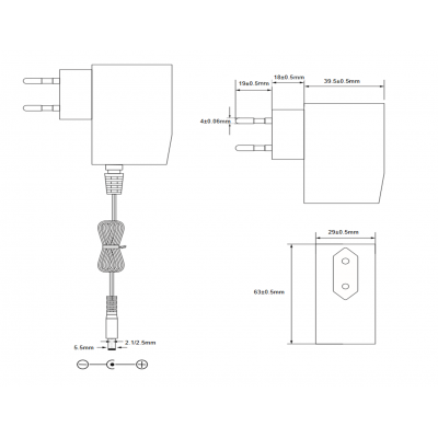 Alimentador 9VCC/1.0A Electrónico Universal - ALM076