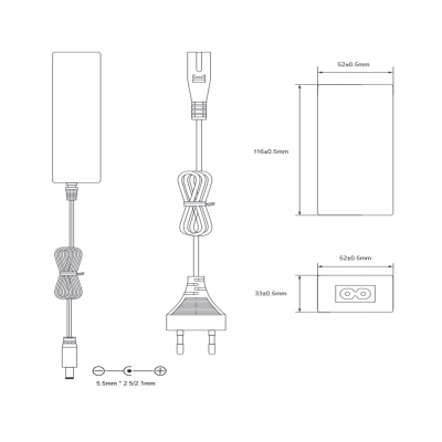Alimentador Electrónico Universal 12VCC/5.0A - ALM079