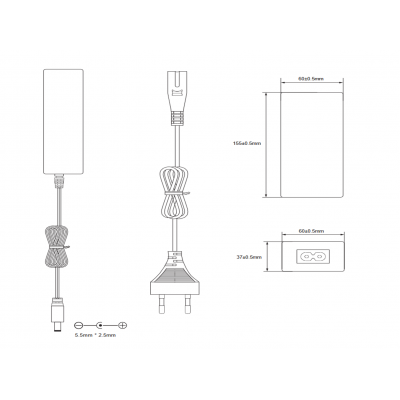 Alimentador Electrónico estabilizado 19VCC/5.0A - ALM140