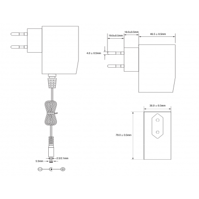 Alimentador 24VCC/1.0A Electrónico Universal - ALM053