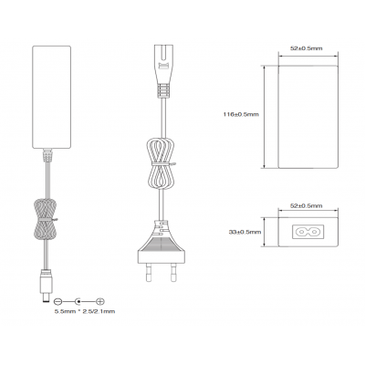 Alimentador 24Vcc/2.0A Electrónico Universal - ALM054