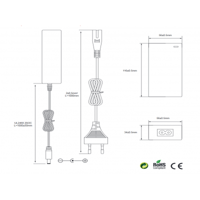 Alimentador Electrónico Universal 24VCC/3.5A - ALM401