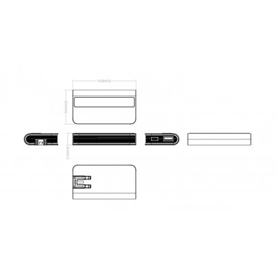 Cargador rápido extraplano USB Tipo-C + USB-A PD 65W GaN - CAR428