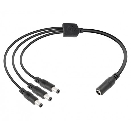Distribuidor jack hueco  5.5x2.1mm, 1Macho a 3Hembras, de 0.2m - WIR1910