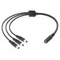 Distribuidor jack hueco jack hueco 5.5x2.5mm, 1Macho a 3Hembras, de 0.2m - WIR1911