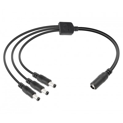Distribuidor jack hueco jack hueco 5.5x2.5mm, 1Macho a 3Hembras, de 0.2m - WIR1911