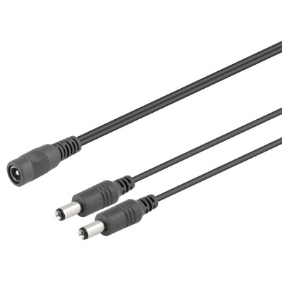 Conexión de alimentación VCC de 1 Jack hueco macho 5,5x2,1mm a 2 hembras - WIR037