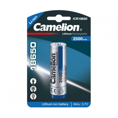 IRC18650 Batería recargable Li-Ion, c/tetón y cto.de control 2500mAh/3.7V