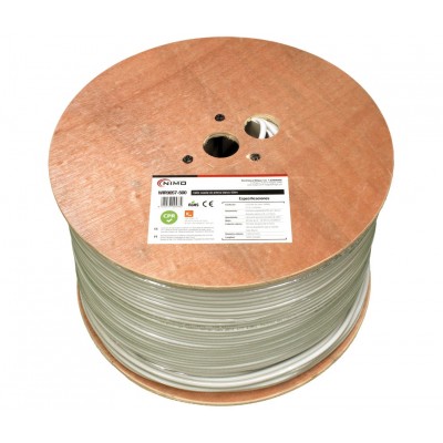 Carrete de cable coaxial de antena blanco 6,8mm, 500m - WIR9057-500