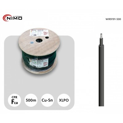 Cable para conexión de Placas Solares Cu-Sn 4mm² Doble capa XLPO Negro, 500m