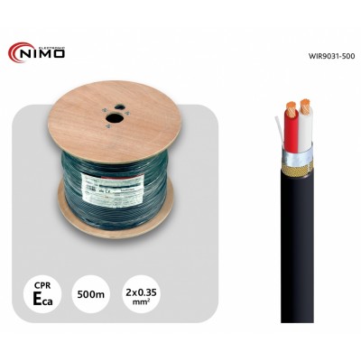 Rollo de cable para micrófono HQ2 apantallado extra flexible - WIR9031-500
