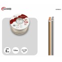 Cable altavoz Cobre Libre Oxígeno Transparente polarizado, 100m - WIR8023