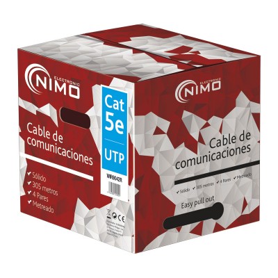 Cable para Datos Cat.5e UTP rígido interior AWG24 305m Carrete - WIR9042R