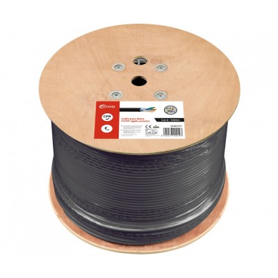 Cable para Datos FTP CCA Cat.6 rígido exterior 1000m, Carrete madera - WIR9117