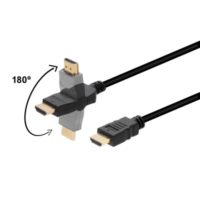 Conexión HDMI 2.0b 4K Hi-Speed macho - macho giro 180º - WIR820