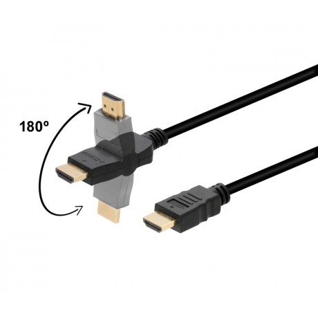 Conexión HDMI 2.0b 4K Hi-Speed macho - macho giro 180º - WIR820