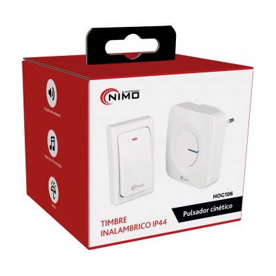 Timbre inalámbrico auto-alimentado IP44 hasta 200m HOG106