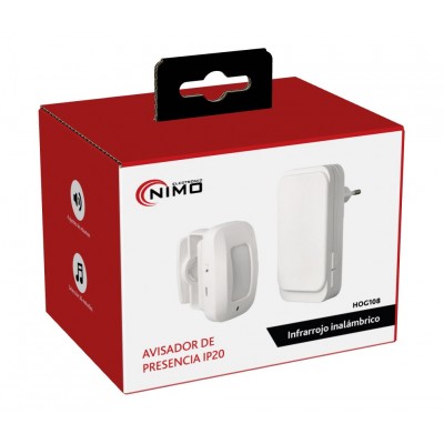 Avisador de presencia por infrarrojo inalámbrico 40m HOG108