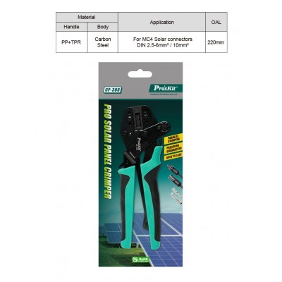 CP-388 Crimpadora para conector placas solares MC4 y MC4 Evo2 de Proskit