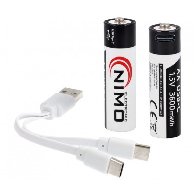 Batería de Li-Ion 1,5V AA recargable por USB-C BAT511